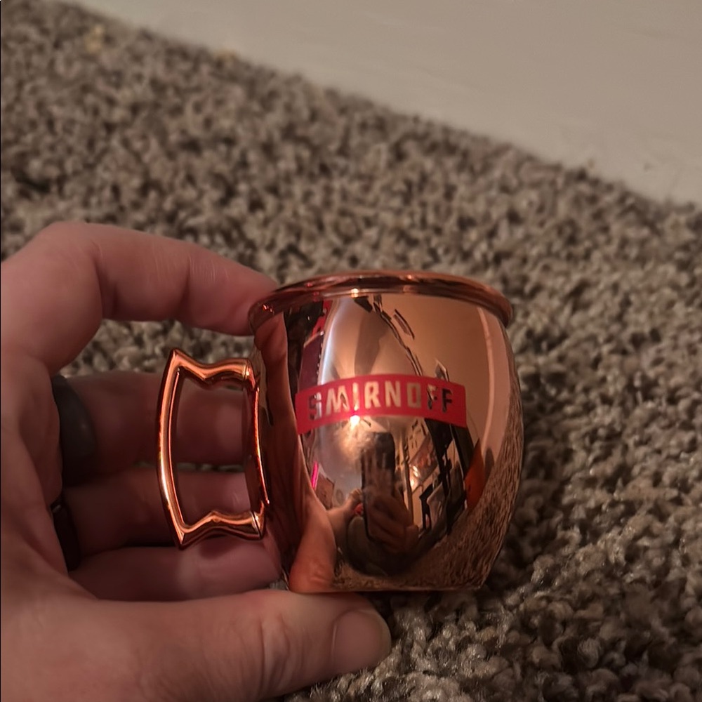 Smirnoff Vodka mini plastic Copper Mug
